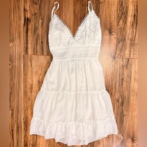 White Lace Spaghetti strap Dress
